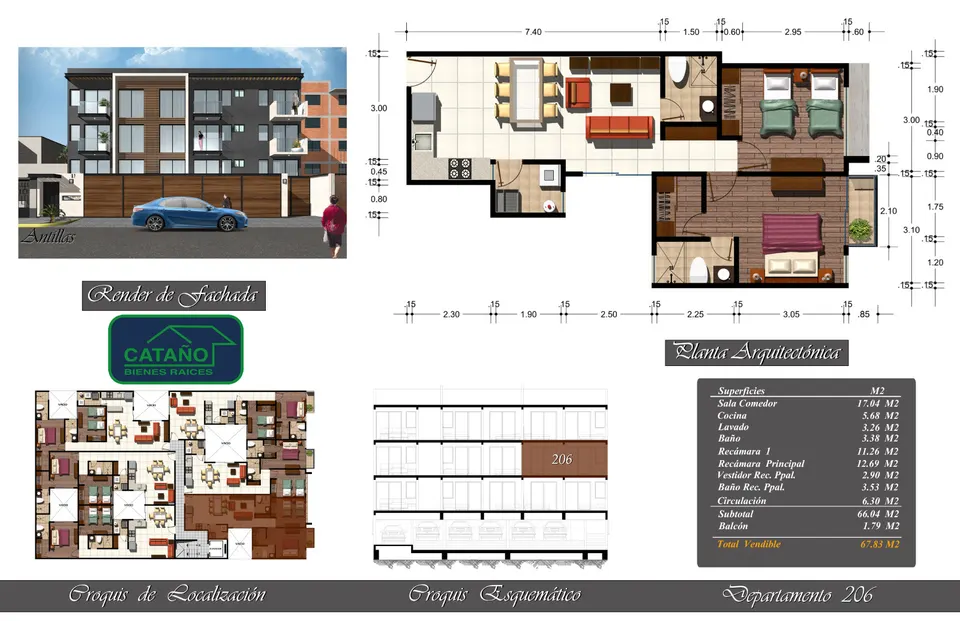 Departamento en Venta, Portales Sur, Antillas